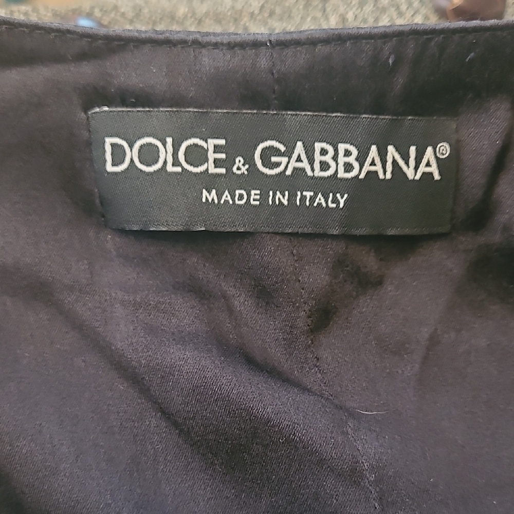 DOLCE & GABBANA D&G Black Linen & Silk Vest Womens US 6 Label 42 Authenticated - Picture 10 of 13